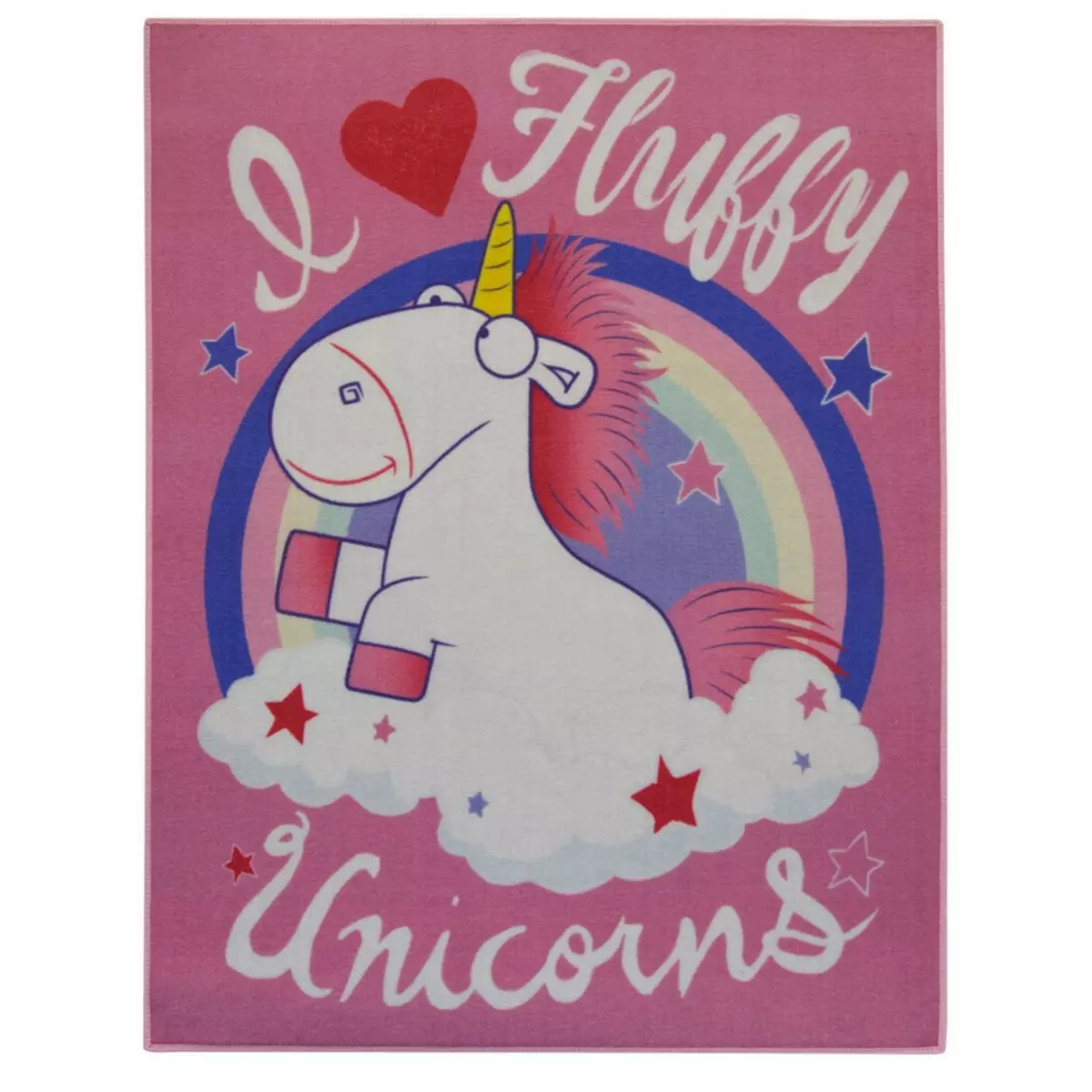  Tapis enfant Licorne 125 x 95 cm chambre rose unicorn
