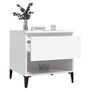 Voir la diapositive 5 : VIDAXL Tables d'appoint 2 pcs Blanc 50x46x50 cm Bois d'ingenierie