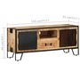 Voir la diapositive 6 : VIDAXL Meuble TV 110x31x46 cm Bois de manguier brut