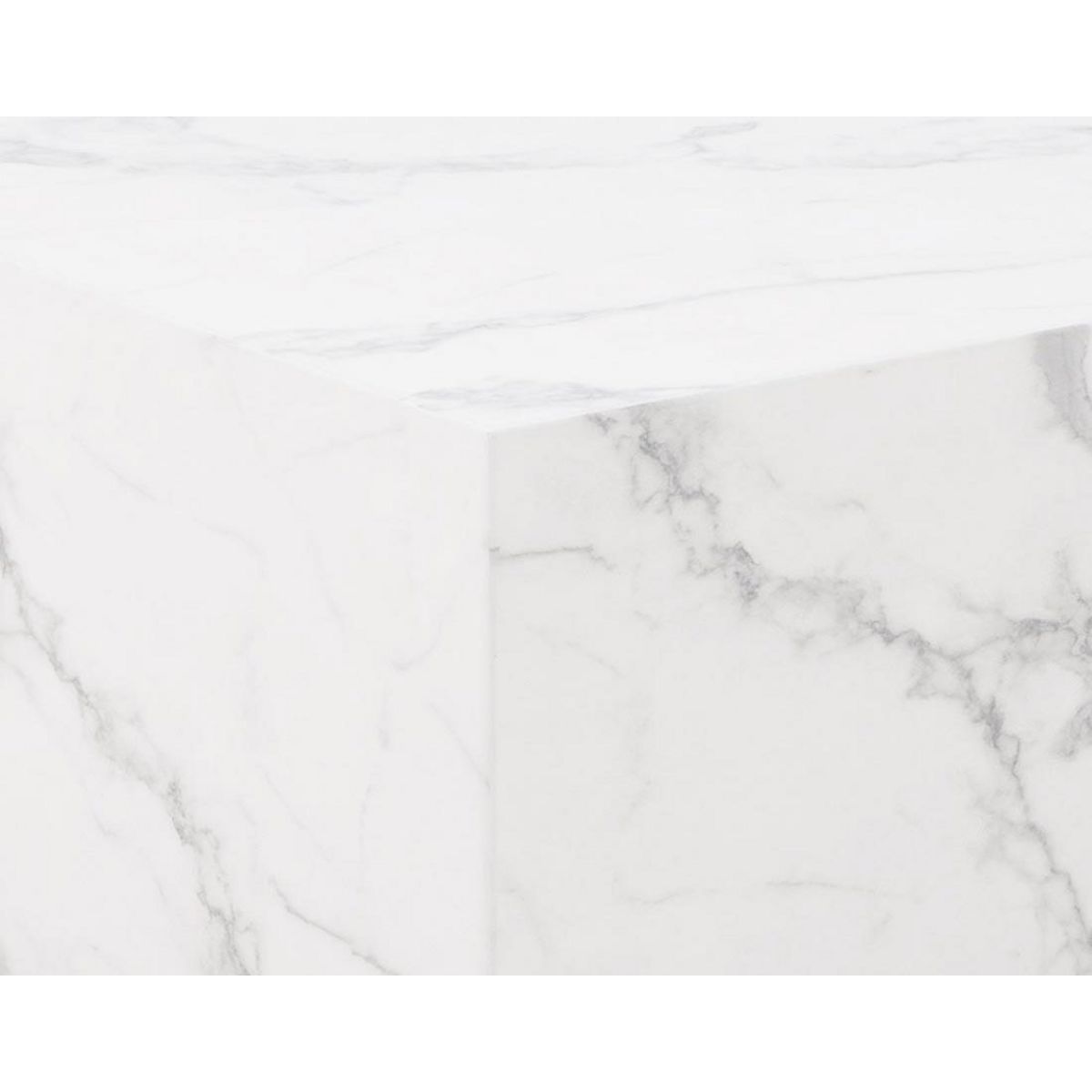 LISA DESIGN Pueblo - lot de 2 tables basses - effet marbre blanc - 58 et 50 cm