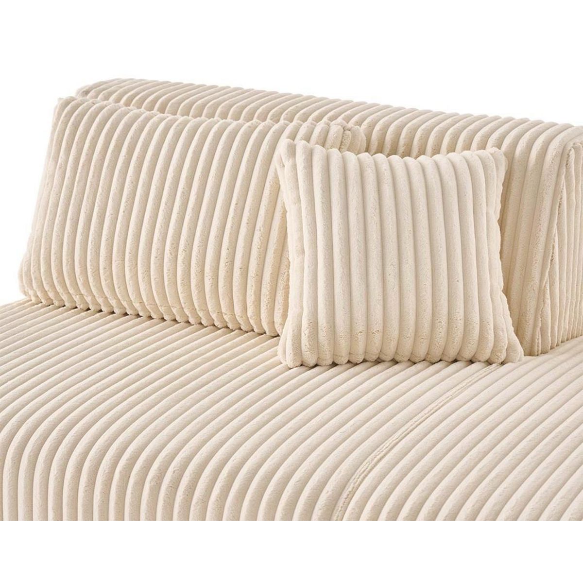 LISA DESIGN Victoire - module d'assise droit en velours côtelé grosses côtes