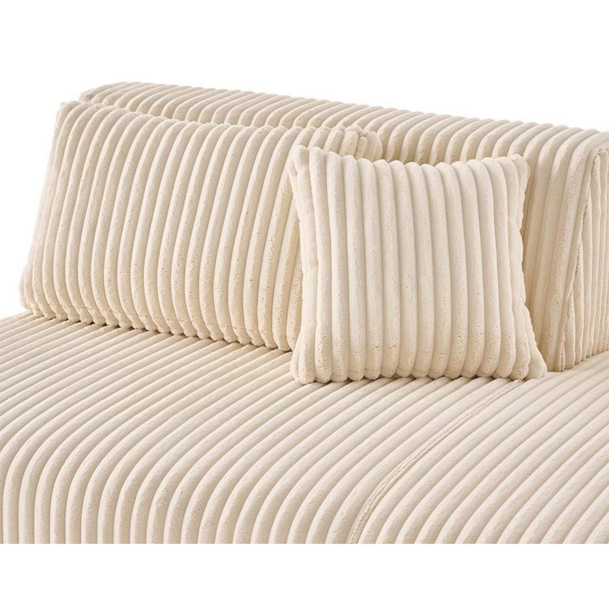 LISA DESIGN Victoire - module d'assise droit en velours côtelé grosses côtes