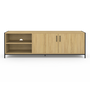 Voir la diapositive 3 : ID MARKET Meuble TV 160 cm DETROIT 2 portes design industriel