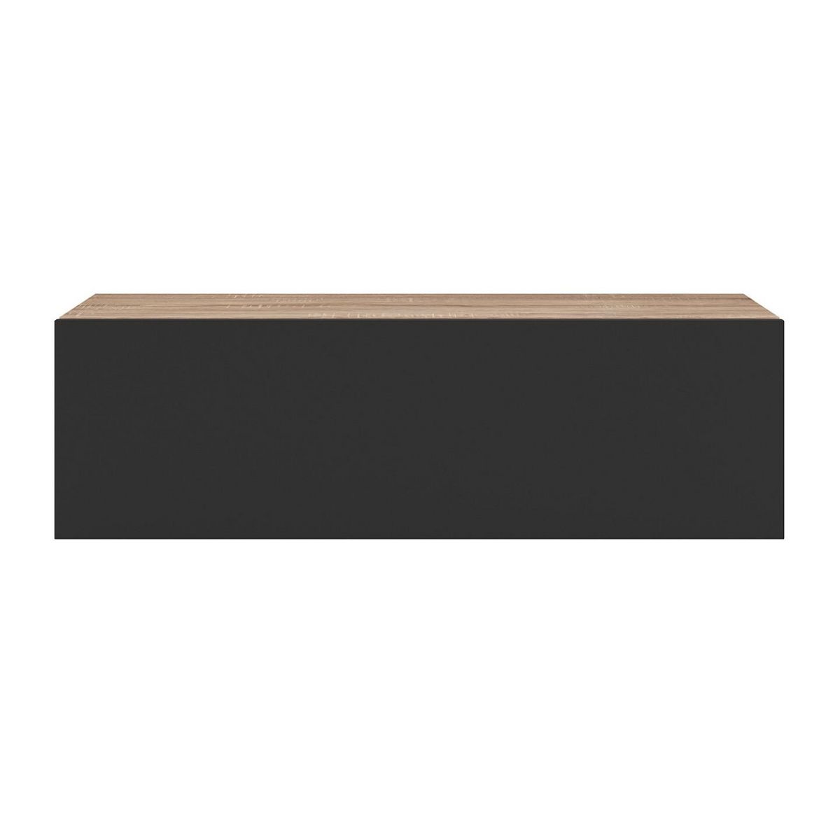 ID MARKET Lot de 2 consoles suspendues étagères murales ELYOS 1 porte bois et noir