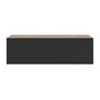 Voir la diapositive 3 : ID MARKET Lot de 2 consoles suspendues étagères murales ELYOS 1 porte bois et noir