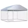 VIDAXL Chenil exterieur avec toit pour chiens 200 x 200 x 135 cm