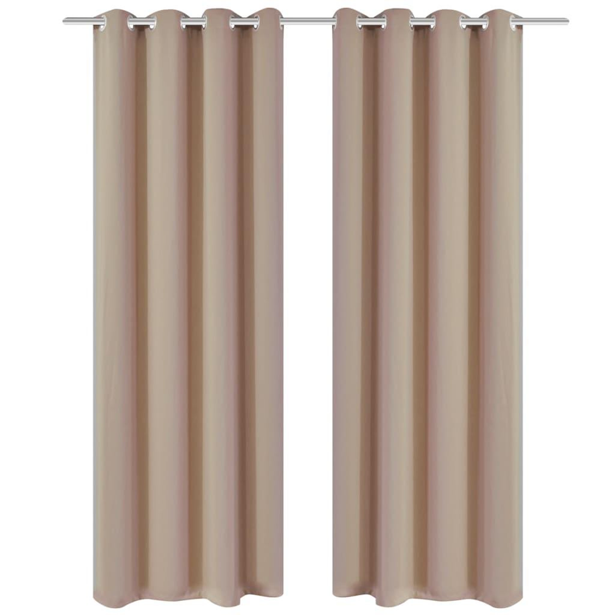 Voir la diapositive 2 : VIDAXL Rideau occultant avec œillets metalliques 270 x 245 cm Creme