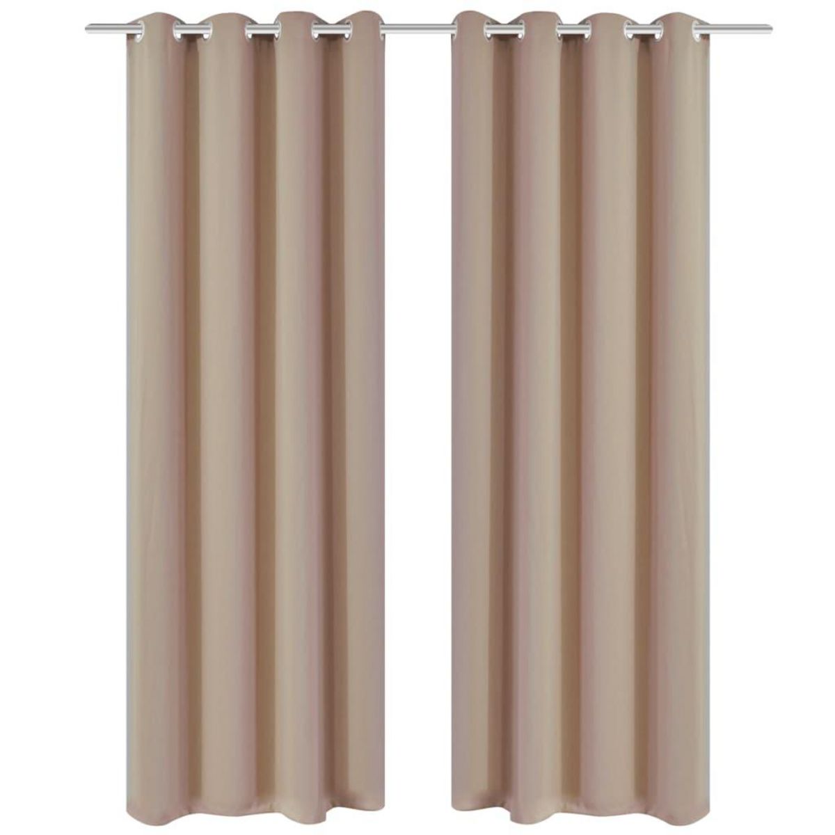 VIDAXL Rideau occultant avec œillets metalliques 270 x 245 cm Creme