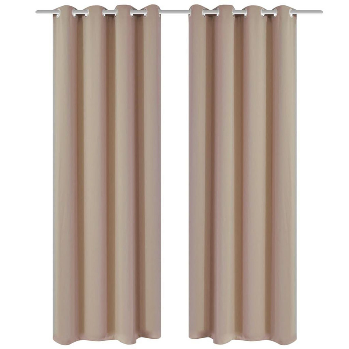 VIDAXL Rideau occultant avec œillets metalliques 270 x 245 cm Creme