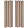 Voir la diapositive 2 : VIDAXL Rideau occultant avec œillets metalliques 270 x 245 cm Creme
