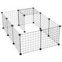 Voir la diapositive 1 : PAWHUT Cage parc enclos pour animaux domestiques L 106 x l 73 x H 36 cm bords arrondis fil métallique noir 55