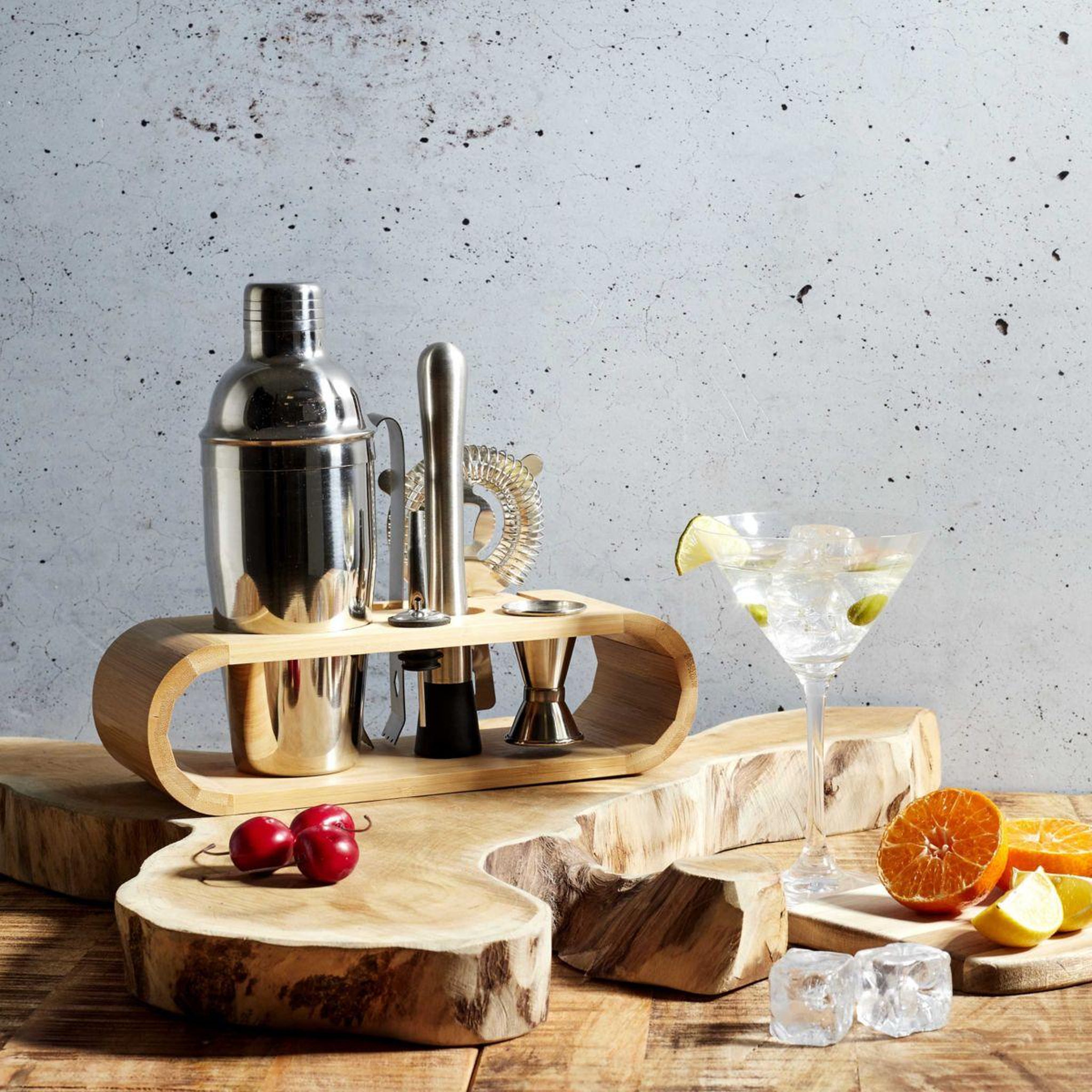 Voir la diapositive 5 : COOK CONCEPT Coffret cocktail a cocktail support bambou