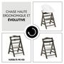 Voir la diapositive 5 : HAUCK Chaise haute en bois Alpha Select gris foncé