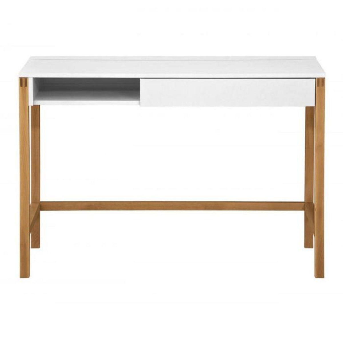 Paris Prix Bureau Design  Northgate  112cm Chêne & Blanc