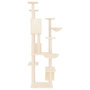 Voir la diapositive 4 : VIDAXL Arbre a chat avec griffoirs en sisal Creme 191 cm