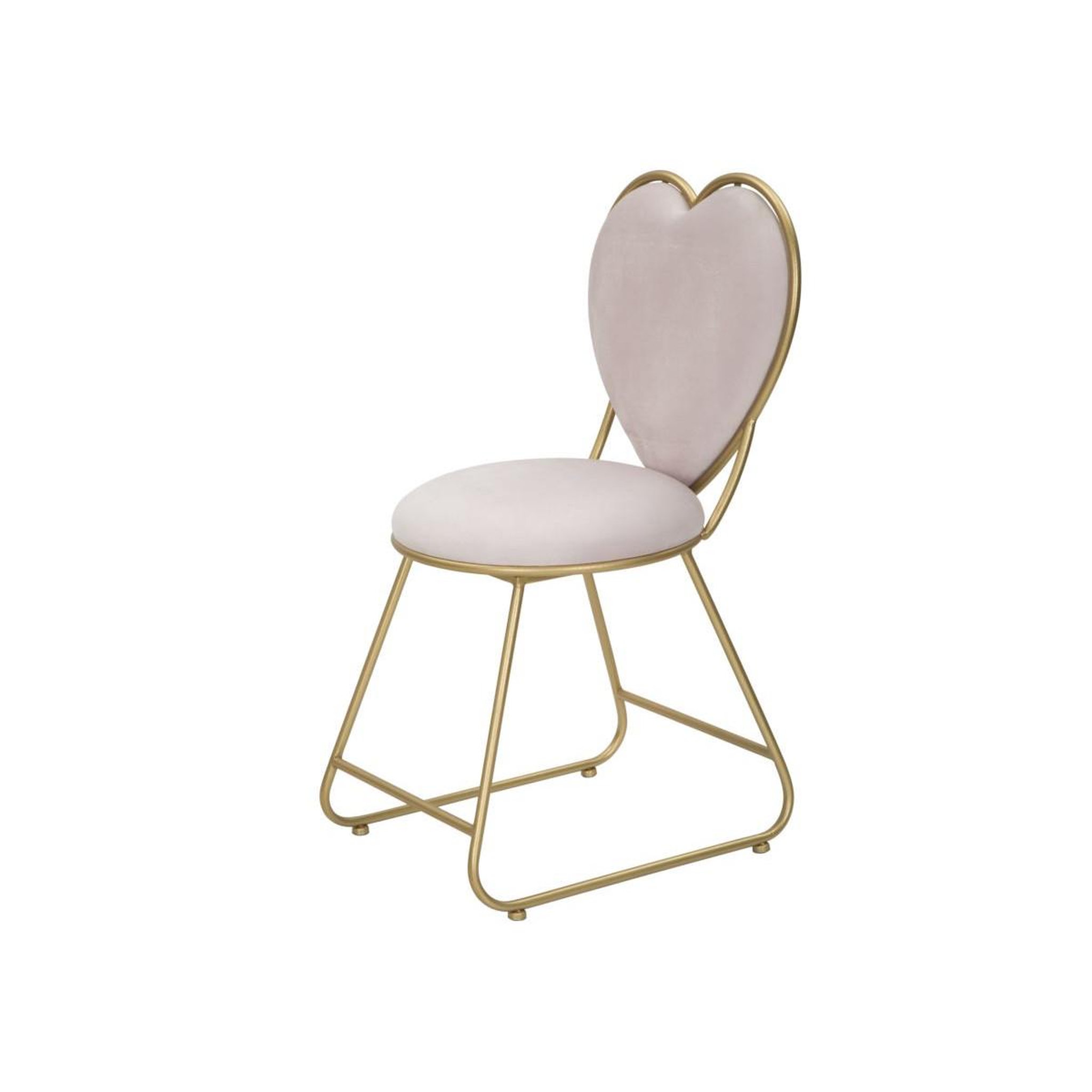Voir la diapositive 3 : Paris Prix Chaise design coeur  heart  80cm rose & or