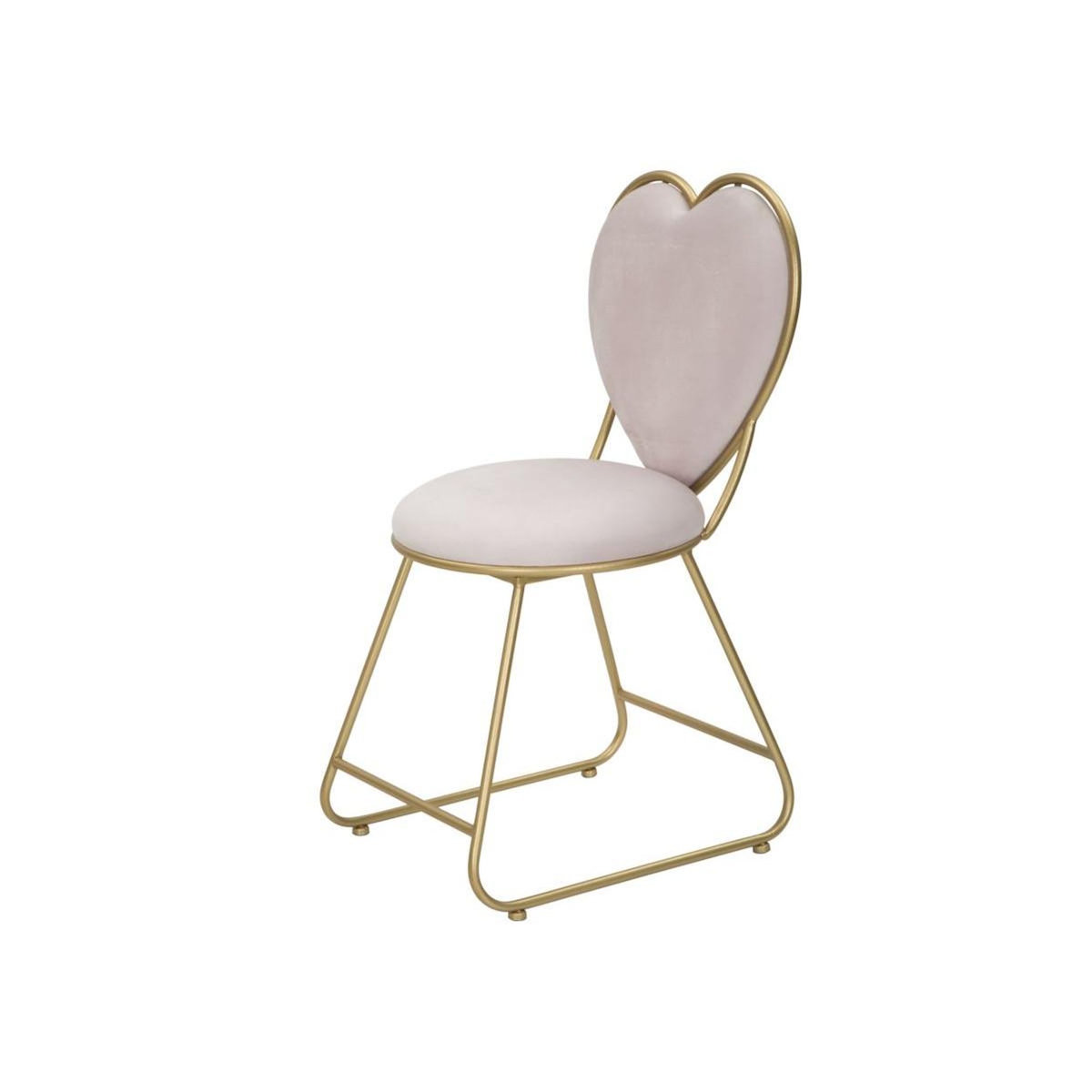 Paris Prix Chaise Design Coeur  Heart  80cm Rose & Or