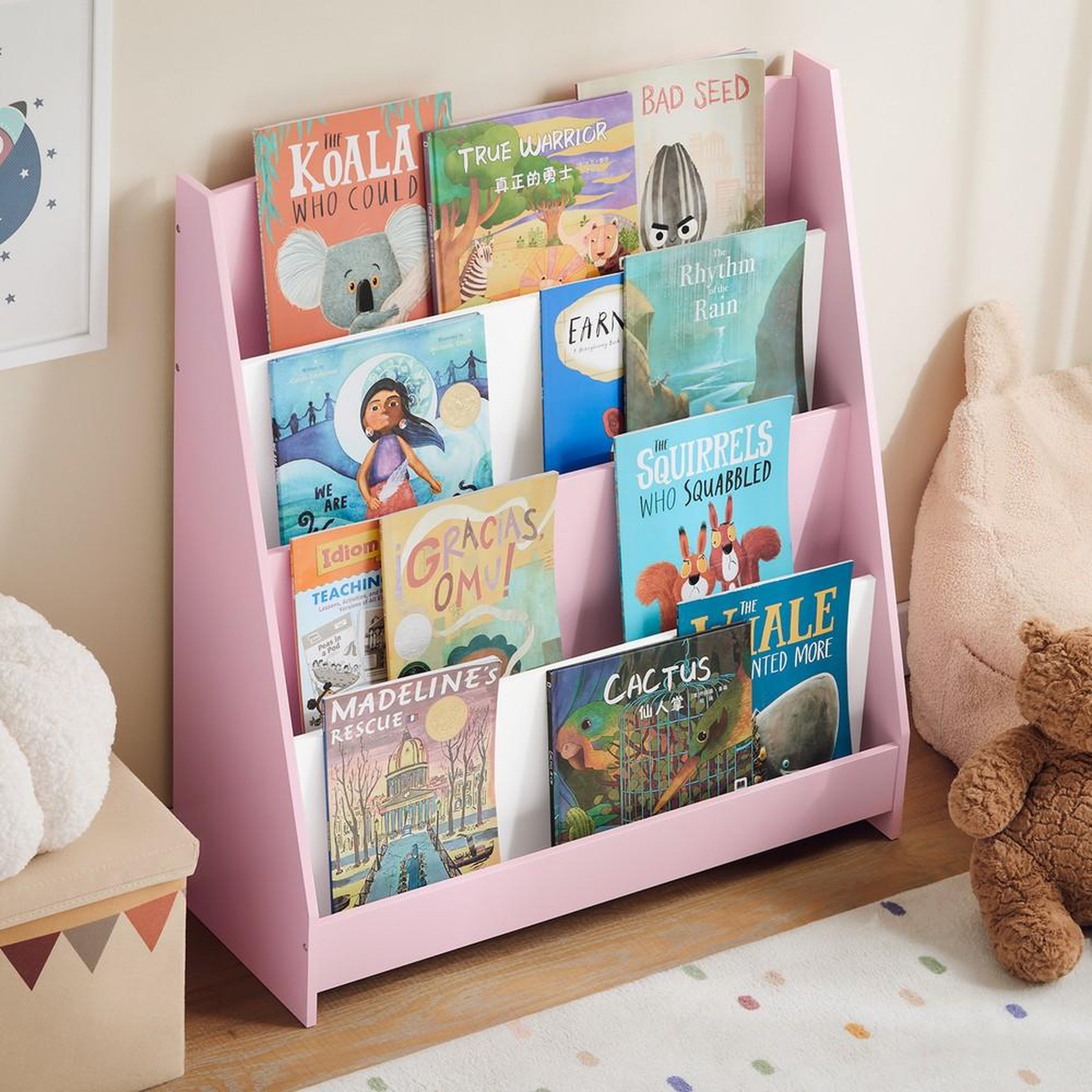 Voir la diapositive 2 : SOBUY SoBuy - Bibliothèque Enfant à 4 étagères - Nordique - KMB32