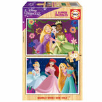 EDUCA Puzzles 2 X 50 pcs disney princess en bois