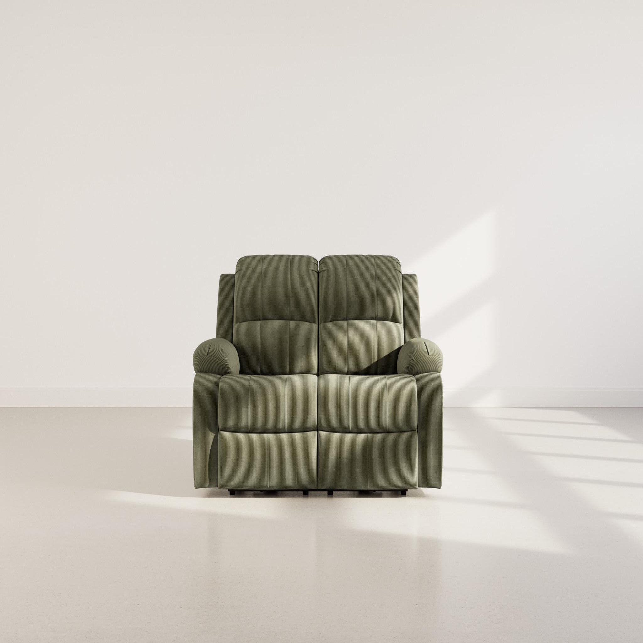 Voir la diapositive 2 : BEST MOBILIER Armand - canapé 2 places relax électrique en velours côtelé