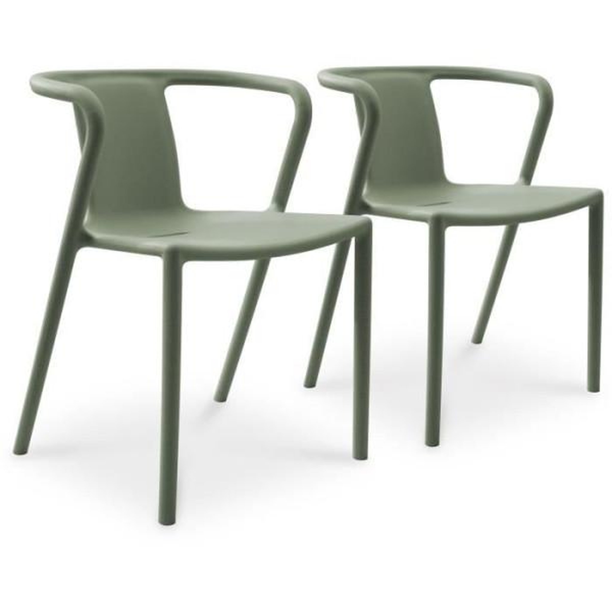 GREEN CITY Lot composé de 2 fauteuils de jardin - CITY GARDEN - DIEGO-FT - Olive - Empilables