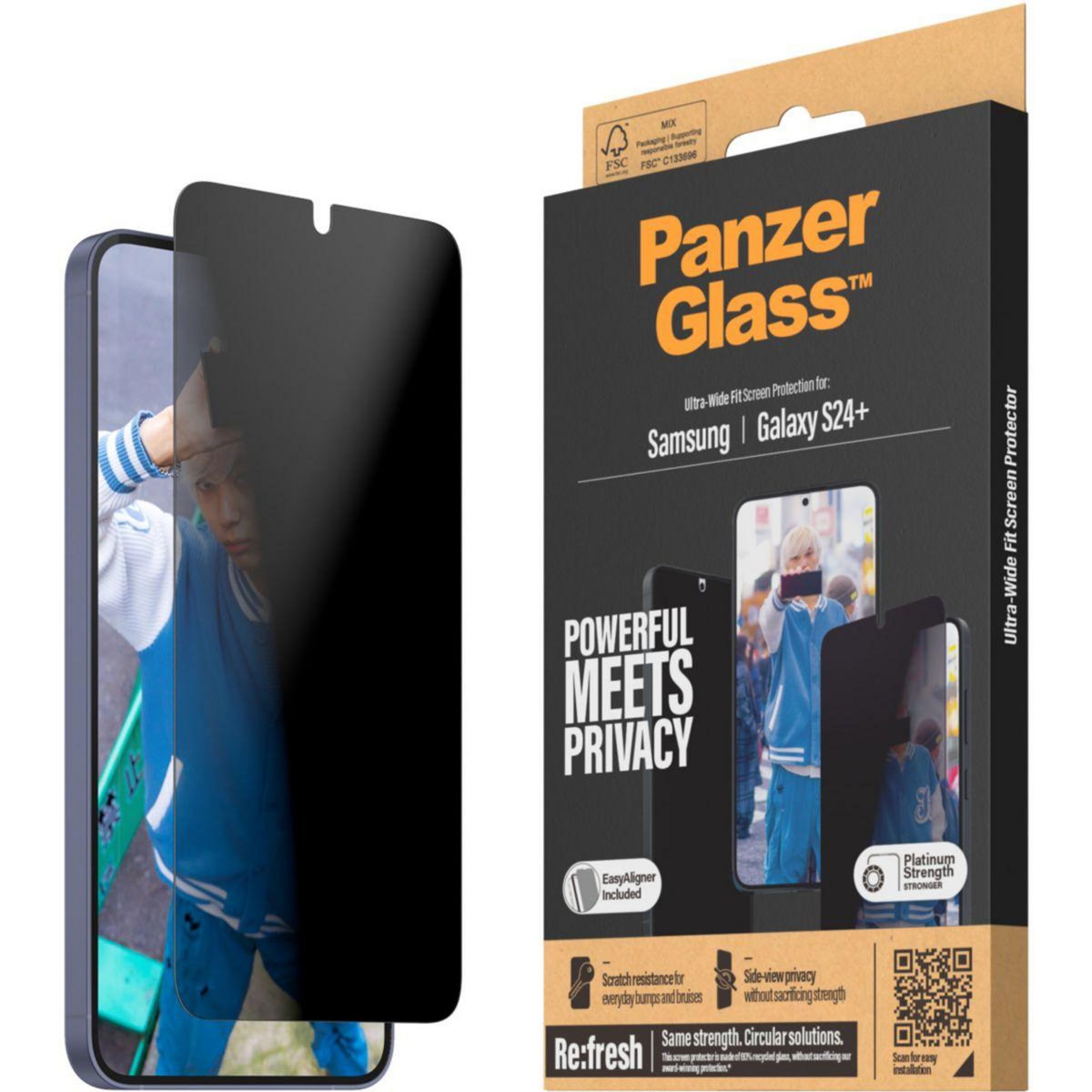 PANZERGLASS Protège écran Samsung S24+ avec applicateur UWF