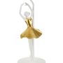 Voir la diapositive 2 : Paris Prix Lampe à Poser en Résine  Dancer  64cm Blanc & Or