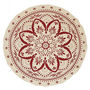 Voir la diapositive 1 : TOILINUX Tapis rond imprimé mandala - Diamètre 120 cm - Terracotta