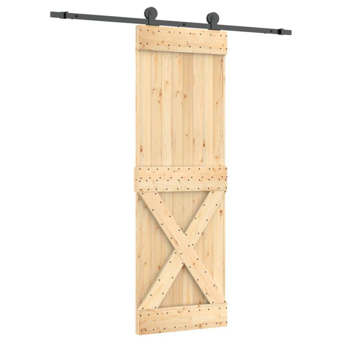 VIDAXL Porte coulissante et kit de quincaillerie 70x210 cm pin massif