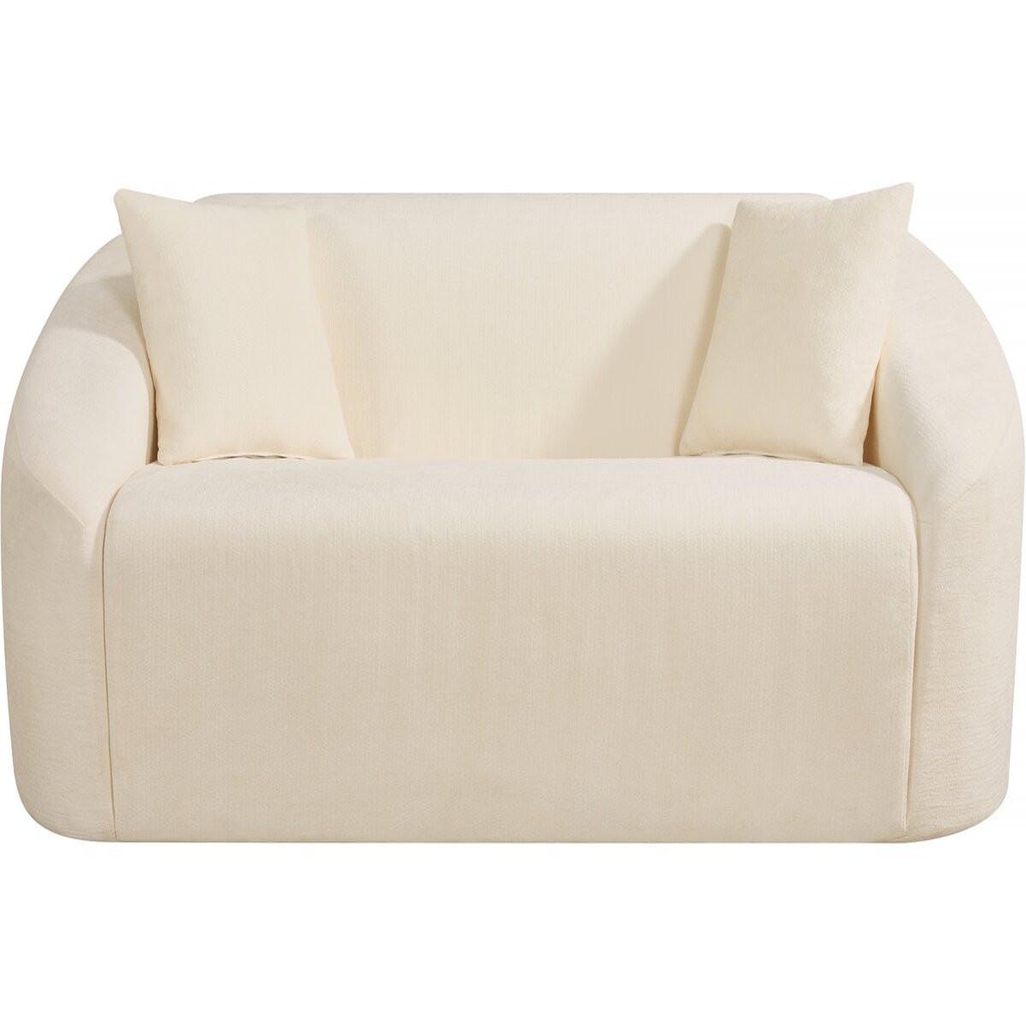 Habitat et Jardin Canapé droit fixe en tissu  ondine  - 2 places - beige