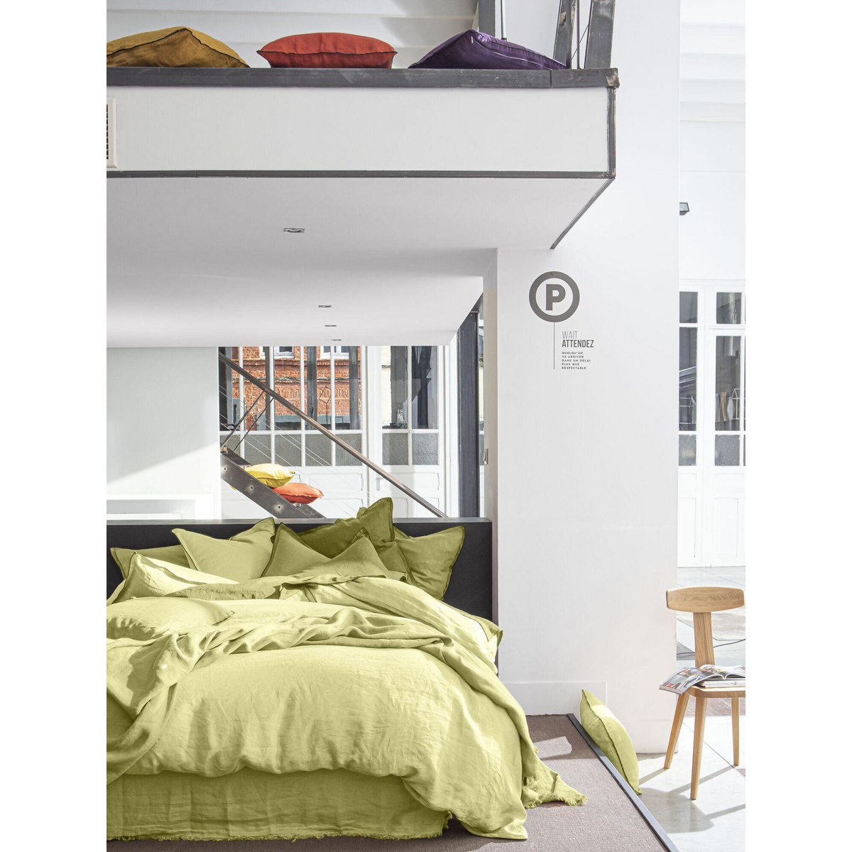 BATON ROUGE Parure de housse de couette 100% lin lavé 160gsm