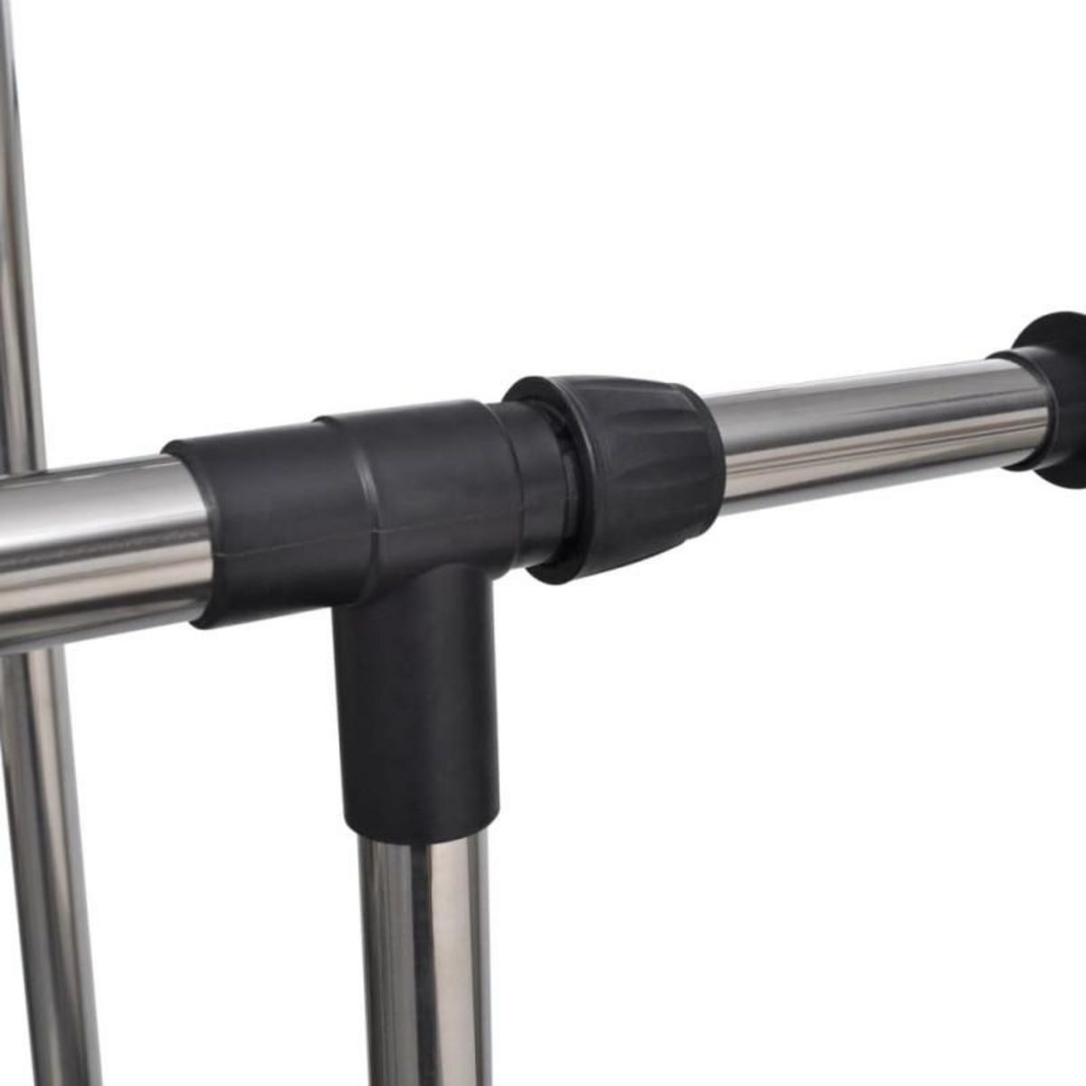 VIDAXL Porte manteaux réglables 2 pcs 2 rails d accrochage