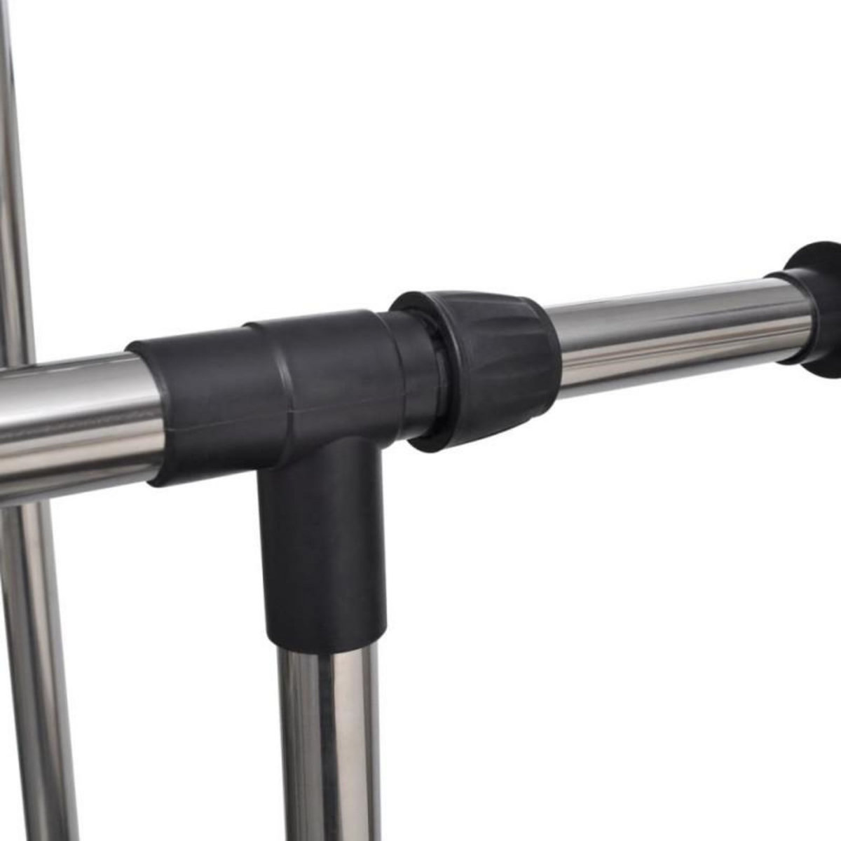 VIDAXL Porte manteaux réglables 2 pcs 2 rails d accrochage