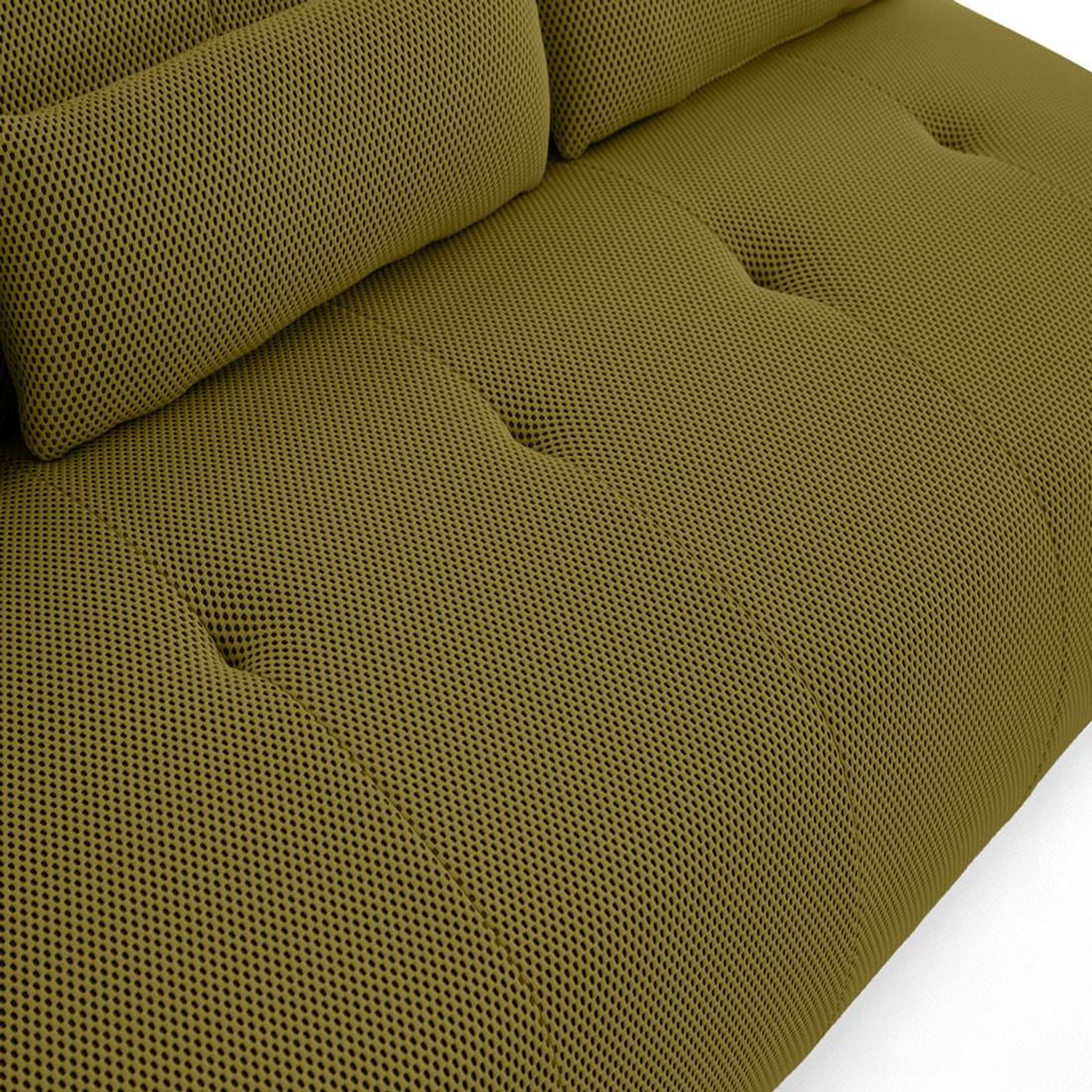 Voir la diapositive 5 : LISA DESIGN Onyx - canapé droit 3 places - en tissu mailles 3d