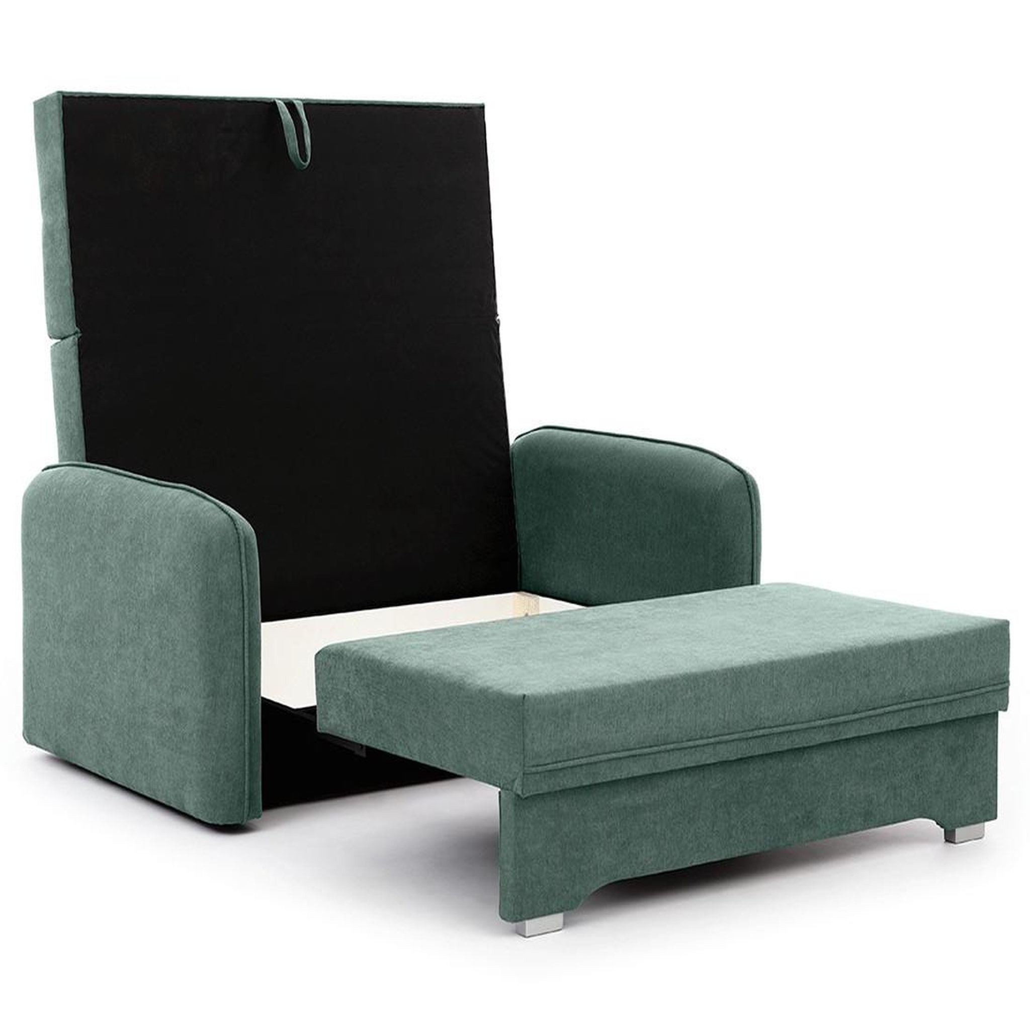 Voir la diapositive 4 : BEST MOBILIER Michelle - canapé droit 3 places convertible avec coffre en velours