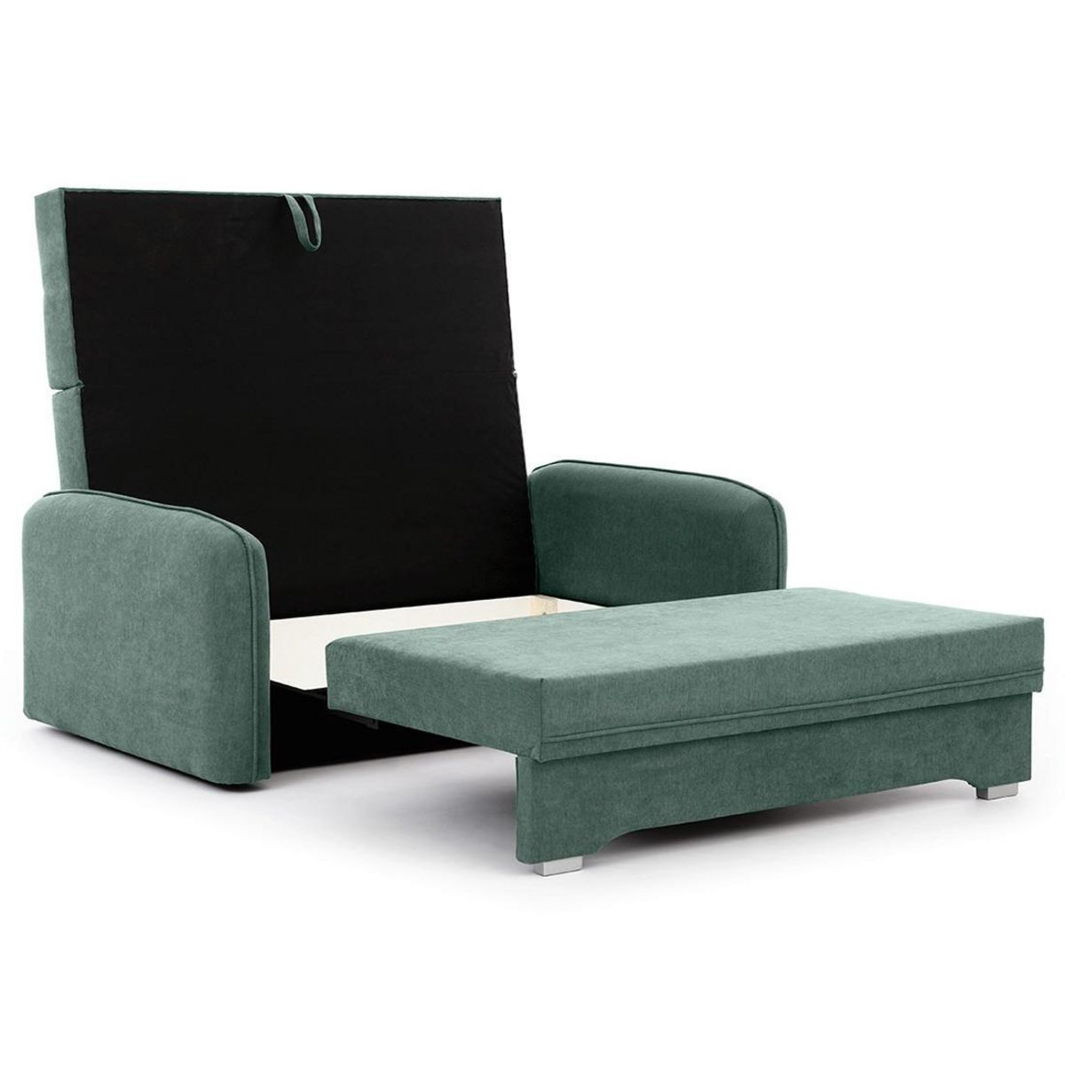 BEST MOBILIER Michelle - canapé droit 3 places convertible avec coffre en velours