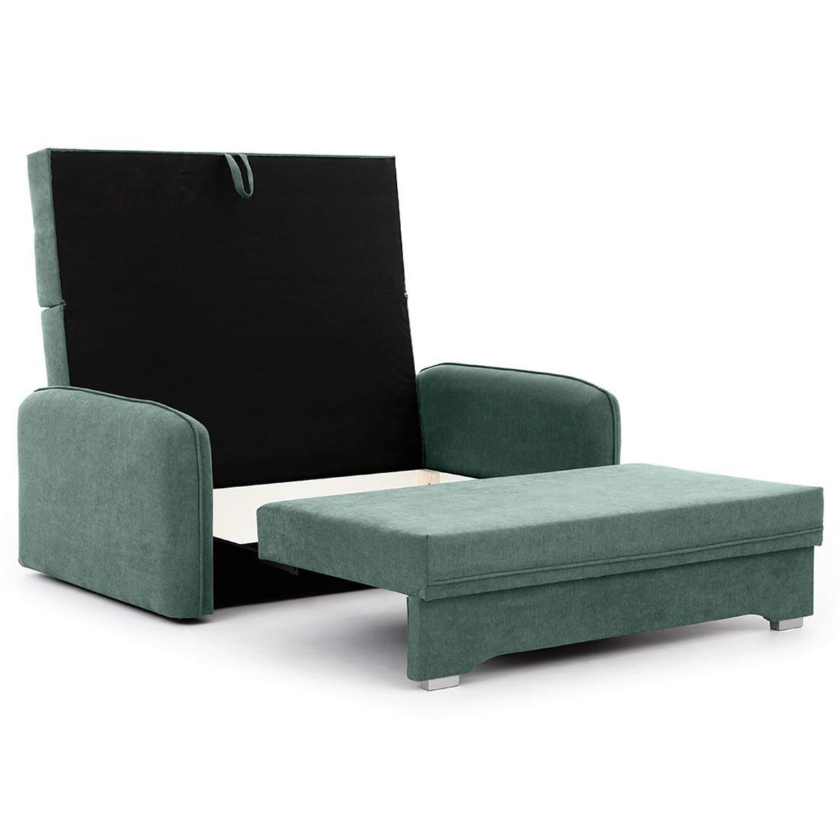 BEST MOBILIER Michelle - canapé droit 3 places convertible avec coffre en velours