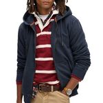 SUPERDRY Sweat Zippé  Homme Superdry Plain Hood. Coloris disponibles : Bleu