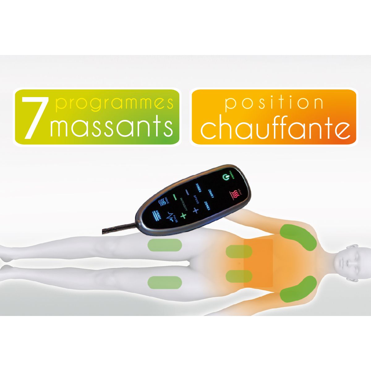 Lit relaxation électrique TPR Massant et Chauffant DORSOREVE  160x200 cm