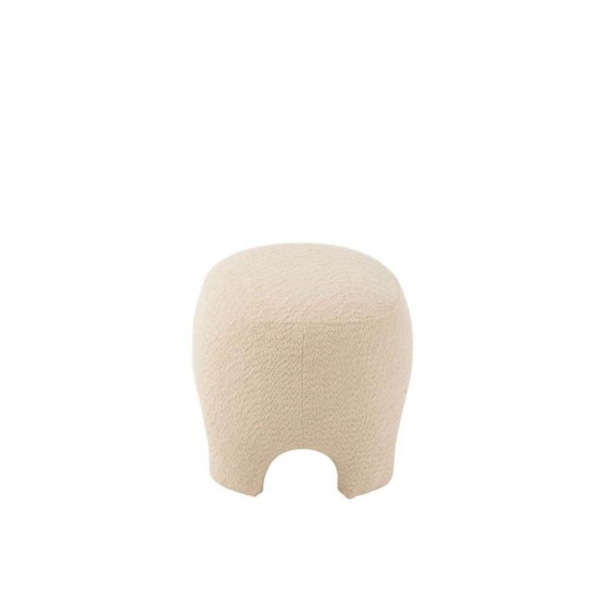 Paris Prix Pouf Design Tricoté  Erwin  55cm Blanc
