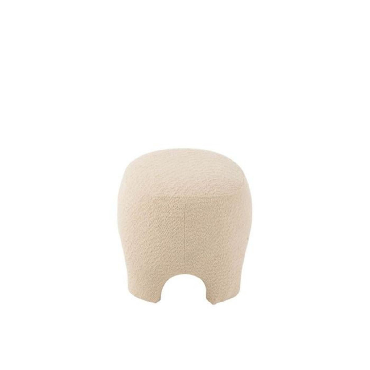 Paris Prix Pouf Design Tricoté  Erwin  55cm Blanc