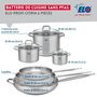Voir la diapositive 2 : ELO Ensemble de 3 Poêles de cuisson 24, 28 et 32 cm et 3 faitouts 14, 20 et 26 cm Elo Profi Citrin