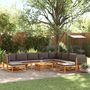 Voir la diapositive 1 : VIDAXL Salon de jardin avec coussins 11 pcs bois massif d'acacia