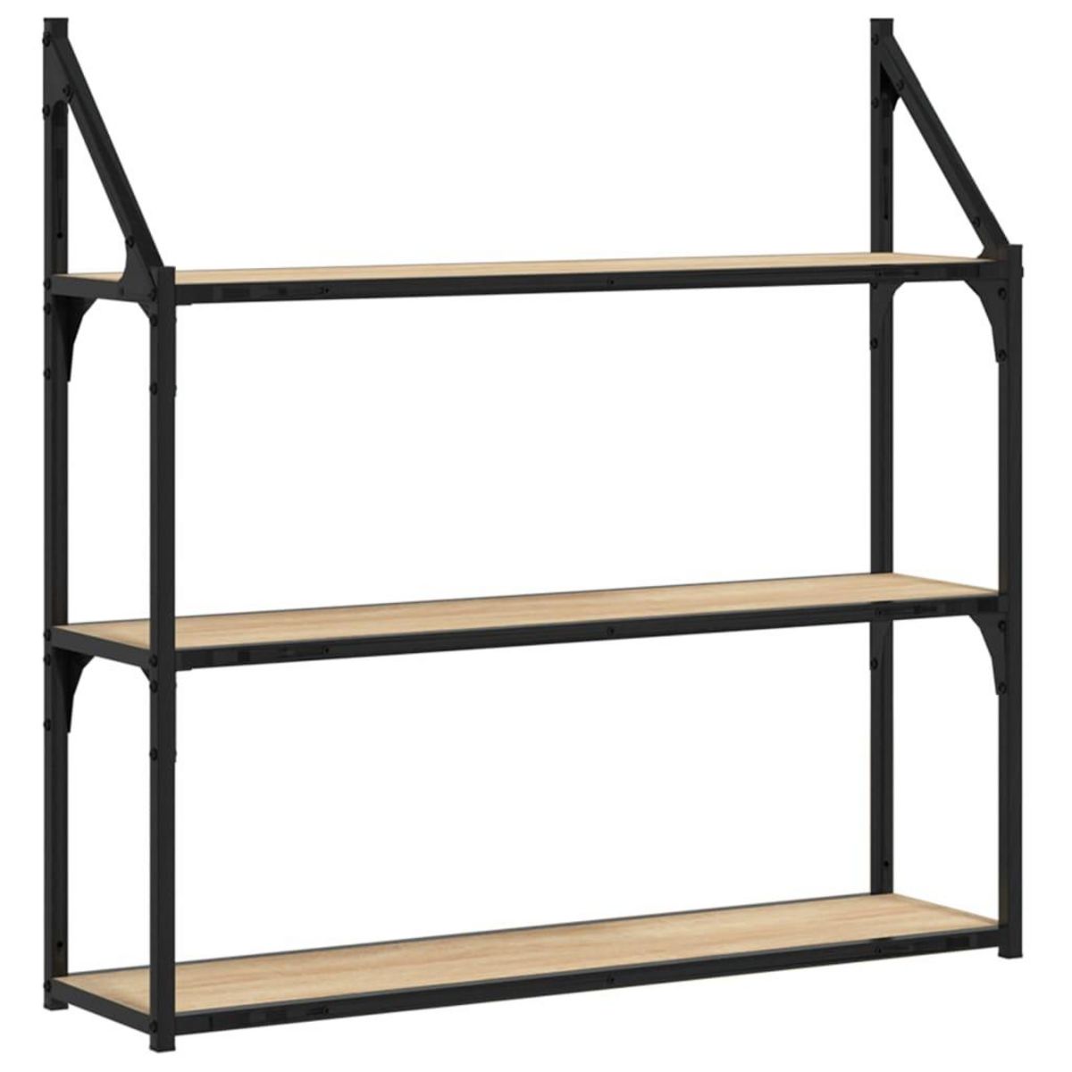 VIDAXL Etagere murale 3 niveaux chene sonoma 80x21x78,5 cm