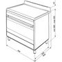 Voir la diapositive 5 : SMEG Piano de cuisson gaz BG91X2