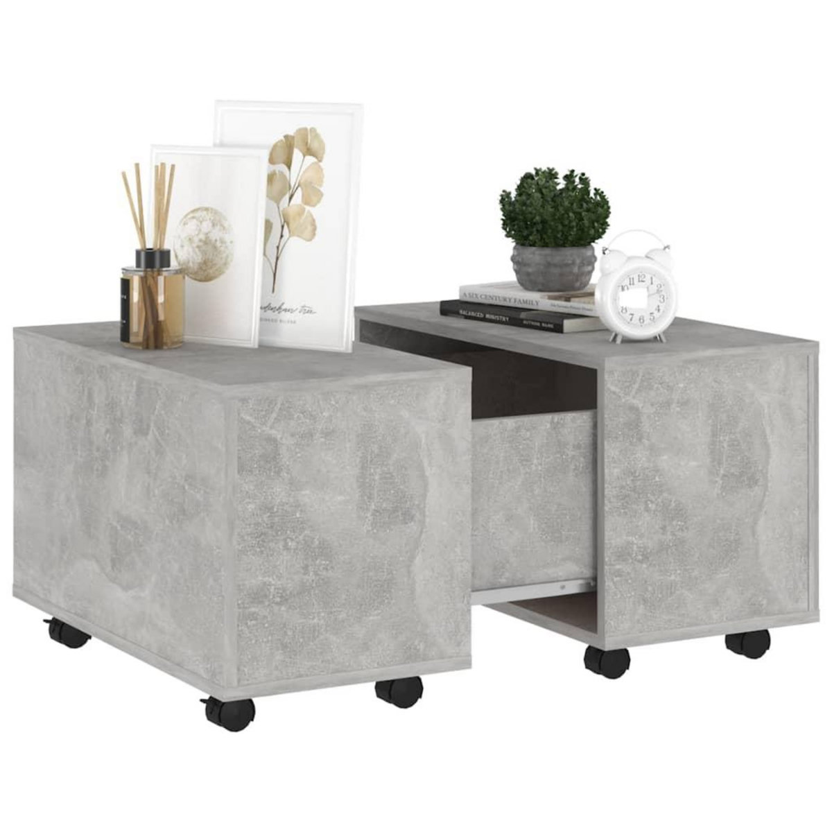 VIDAXL Table basse gris beton 60x60x38 cm bois d'ingenierie