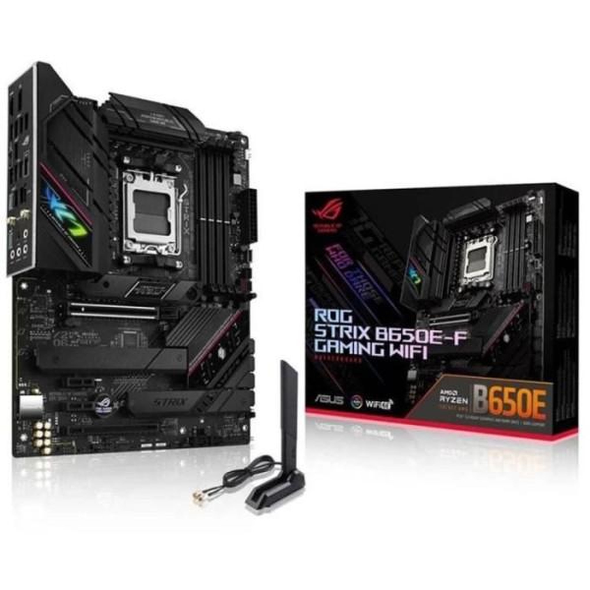 ASUS Carte mere - ASUS - ROG STRIX B650E-F GAMING WIFI - AMD B650 - Emplacement AM5 - DDR5-SDRAM