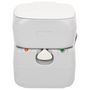 Voir la diapositive 2 : VIDAXL Toilette de camping portable gris et blanc 22+12 L PEHD