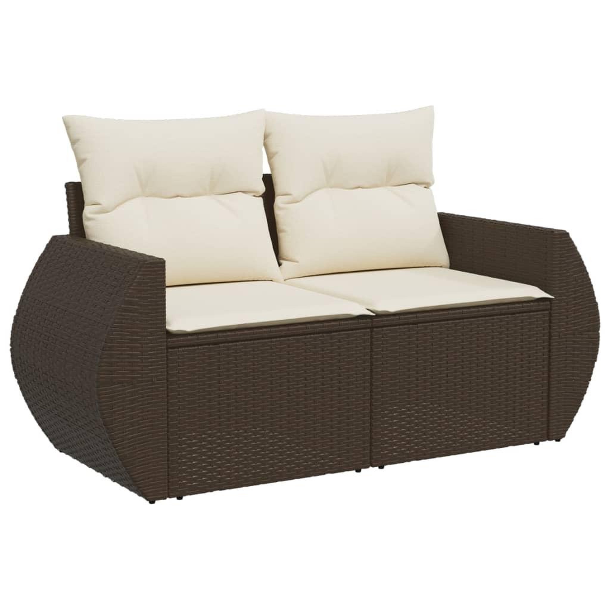 Voir la diapositive 4 : VIDAXL Salon de jardin avec coussins 7 pcs marron resine tressee