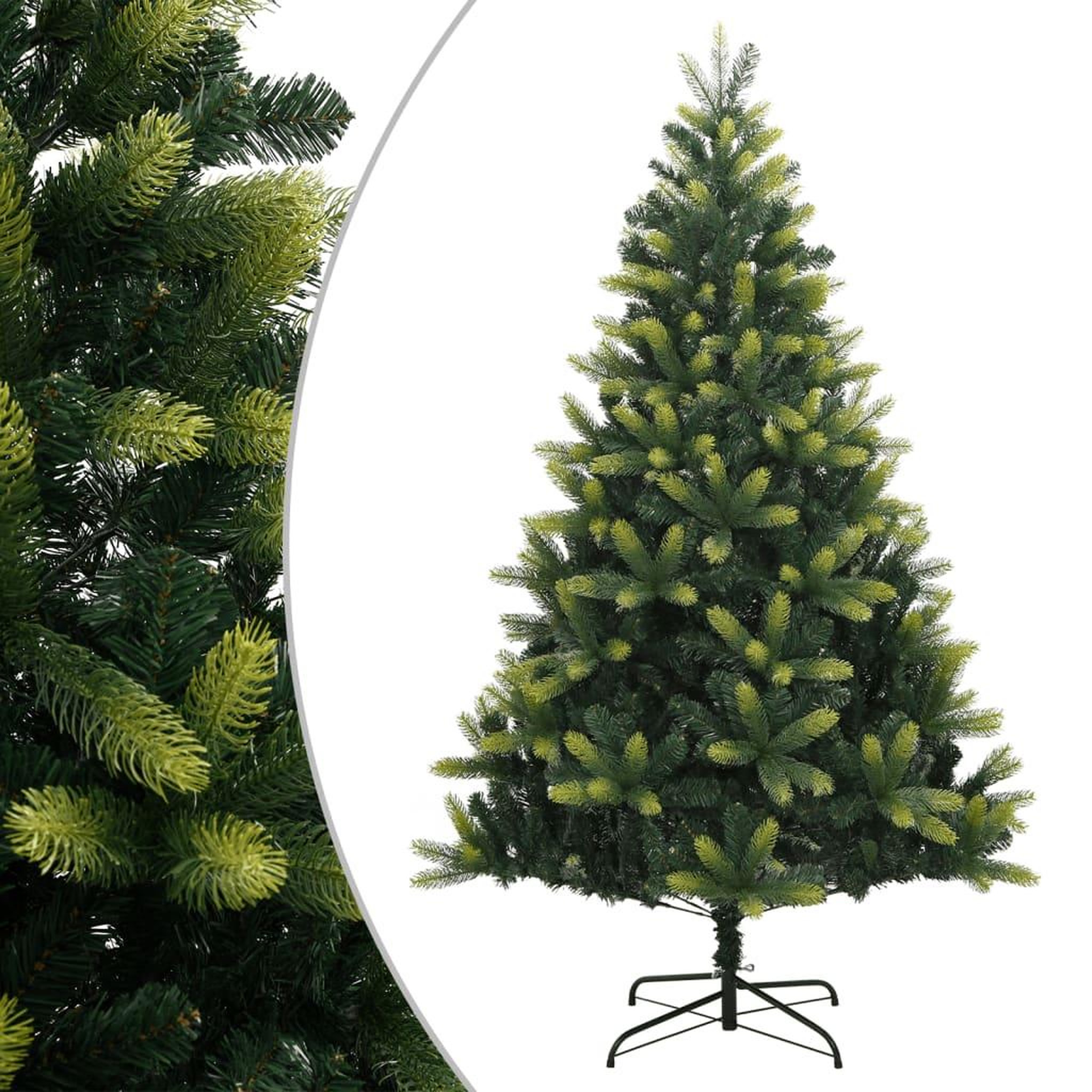 VIDAXL Sapin de Noël artificiel a charnieres avec support 240 cm